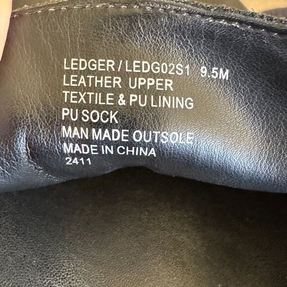 Steve Madden Ledger Black Leather Silver Western Buckle Slip On Mule Size 9.5 - Picture 12 of 15